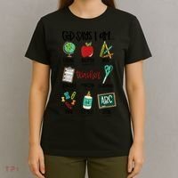 God Says I Am Teacher T-Shirt thumb 4