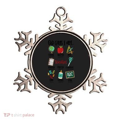 God Says I Am Teacher Ornament