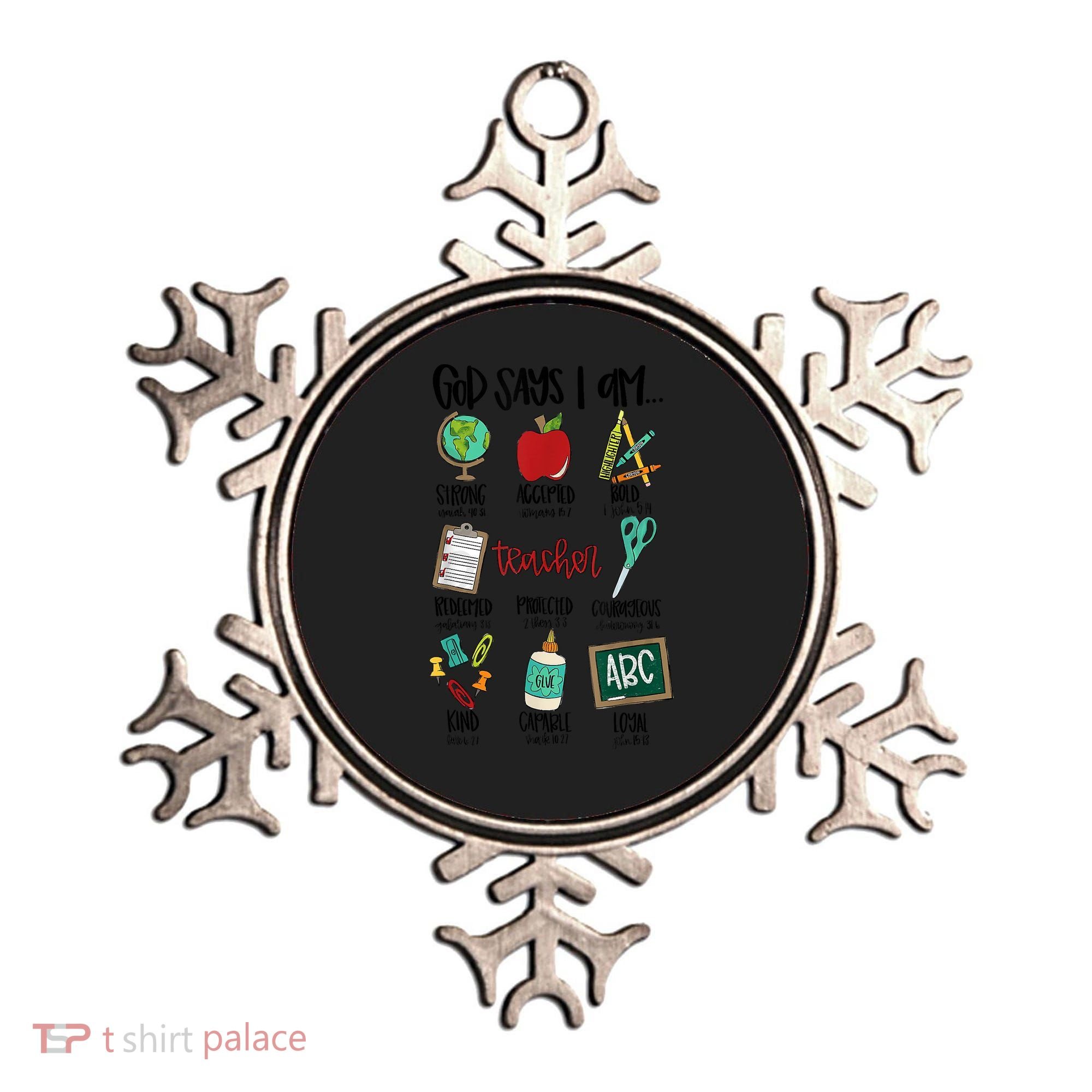God Says I Am Teacher Ornament