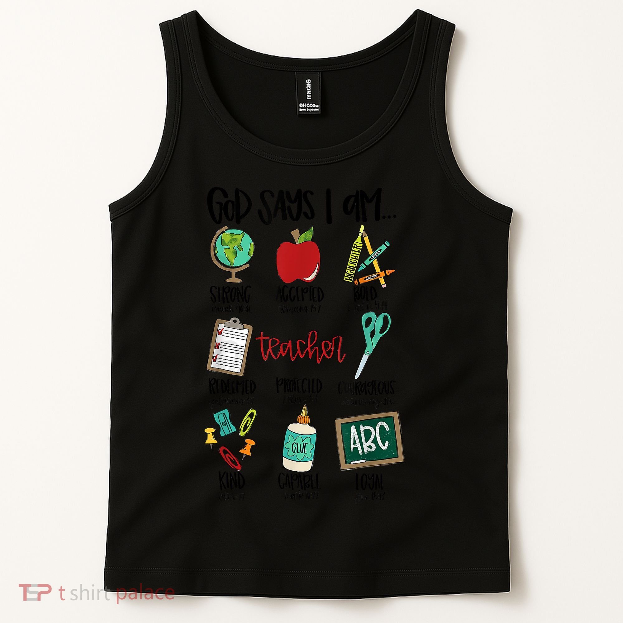God Says I Am Teacher Tank Top