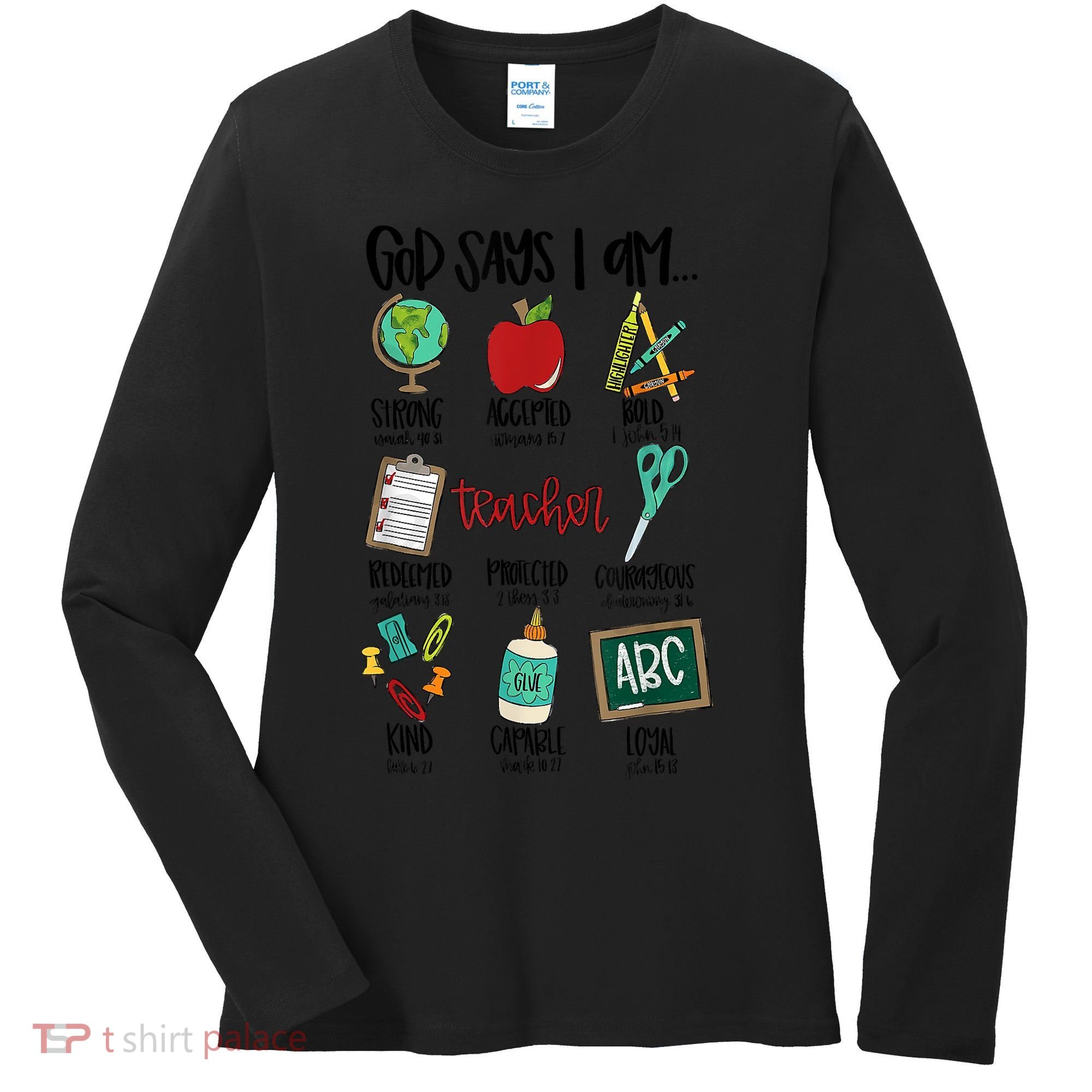 God Says I Am Teacher Women's Long Sleeve Shirt