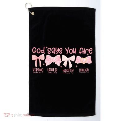 God Says I Am Coquette Golf Towel