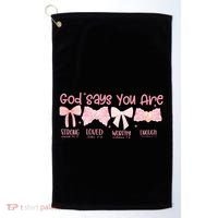 God Says I Am Coquette Golf Towel thumb 0