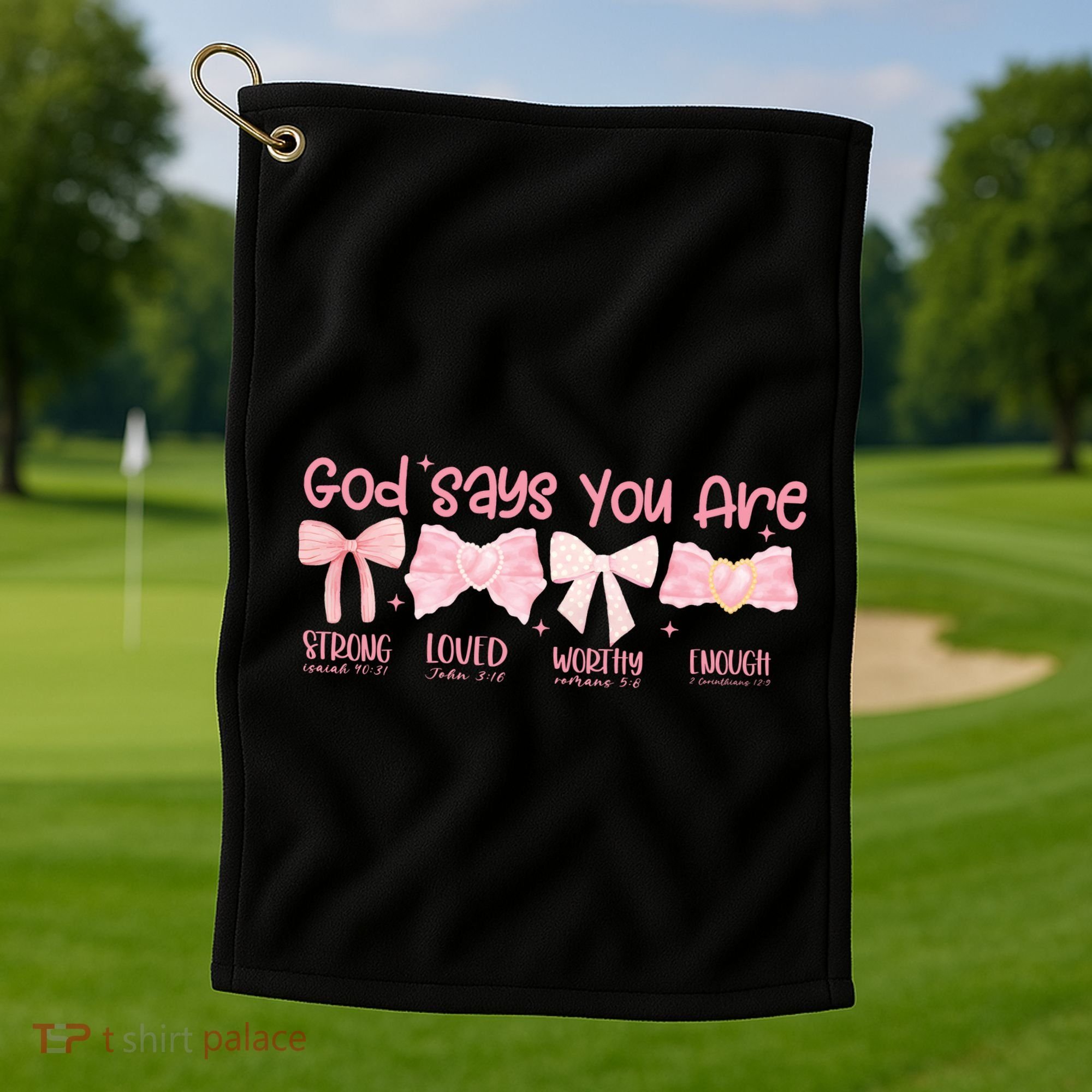 God Says I Am Coquette Golf Towel