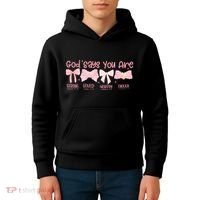 God Says I Am Coquette Kids Hoodie thumb 4