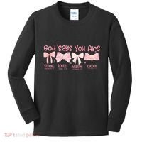 God Says I Am Coquette Kids Long Sleeve Shirt thumb 0
