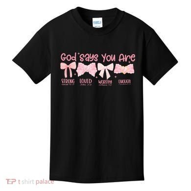 God Says I Am Coquette Kids T-Shirt