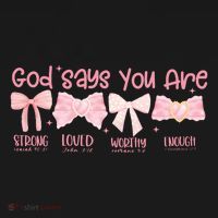 God Says I Am Coquette Kids T-Shirt thumb 4