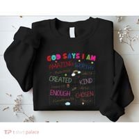 God Says I Am C.R.A.Y.O.N Drawing Bible Christian Sweatshirt thumb 2
