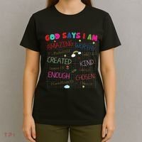 God Says I Am C.R.A.Y.O.N Drawing Bible Christian T-Shirt thumb 4