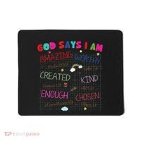 God Says I Am C.R.A.Y.O.N Drawing Bible Christian Mousepad thumb 0