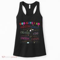 God Says I Am C.R.A.Y.O.N Drawing Bible Christian Women's Tank Top thumb 0