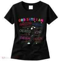 God Says I Am C.R.A.Y.O.N Drawing Bible Christian Women's T-Shirt thumb 0