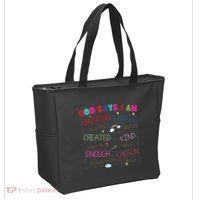 God Says I Am C.R.A.Y.O.N Drawing Bible Christian Tote Bag thumb 2
