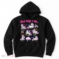 God Says I Am Cute Unicorn Bible Verse Hoodie thumb 0