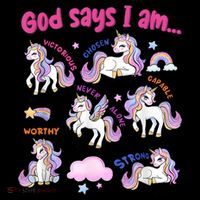 God Says I Am Cute Unicorn Bible Verse Coffee Mug thumb 5