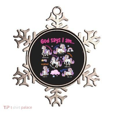 God Says I Am Cute Unicorn Bible Verse Ornament