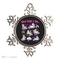 God Says I Am Cute Unicorn Bible Verse Ornament thumb 0