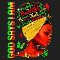 God Says I Am Black Melanin Black History Month Juneteenth Women's Sweatshirt thumb 2
