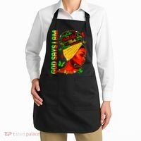 God Says I Am Black Melanin Black History Month Juneteenth Apron thumb 2