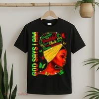God Says I Am Black Melanin Black History Month Juneteenth T-Shirt thumb 2