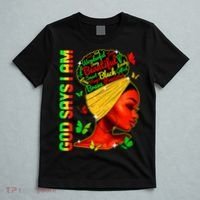 God Says I Am Black Melanin Black History Month Juneteenth T-Shirt thumb 5