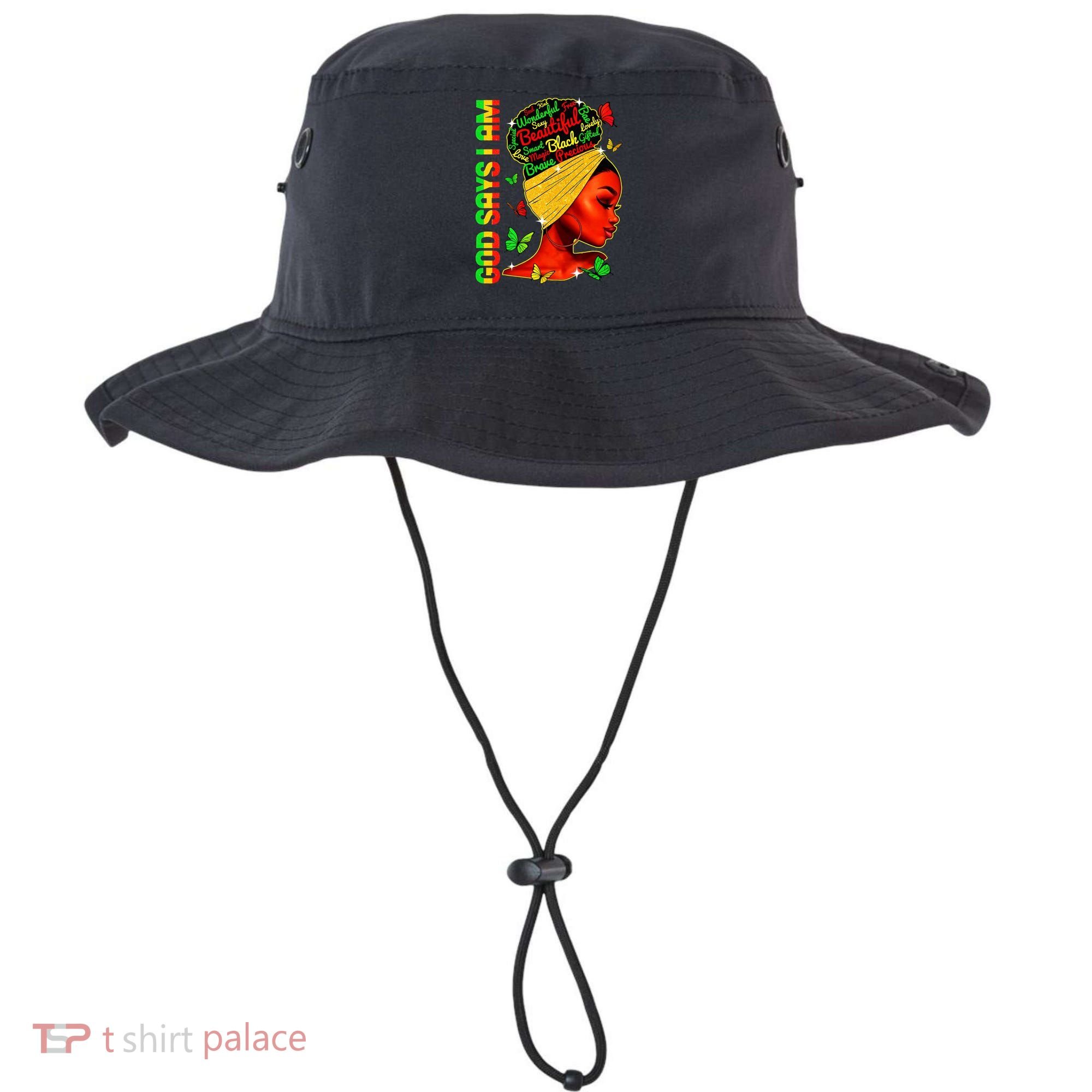 God Says I Am Black Melanin Black History Month Juneteenth Bucket Hat