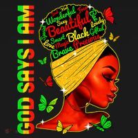 God Says I Am Black Melanin Black History Month Juneteenth Mousepad thumb 1