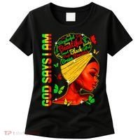 God Says I Am Black Melanin Black History Month Juneteenth Women's T-Shirt thumb 0