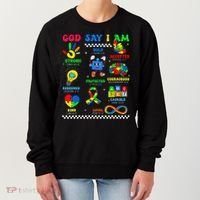 God Says I Am Be Kind Autism Awareness  Women's Sweatshirt thumb 0