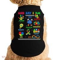 God Says I Am Be Kind Autism Awareness  Doggie Tank thumb 0
