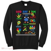 God Says I Am Be Kind Autism Awareness  Sweatshirt thumb 0