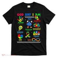 God Says I Am Be Kind Autism Awareness  T-Shirt thumb 0