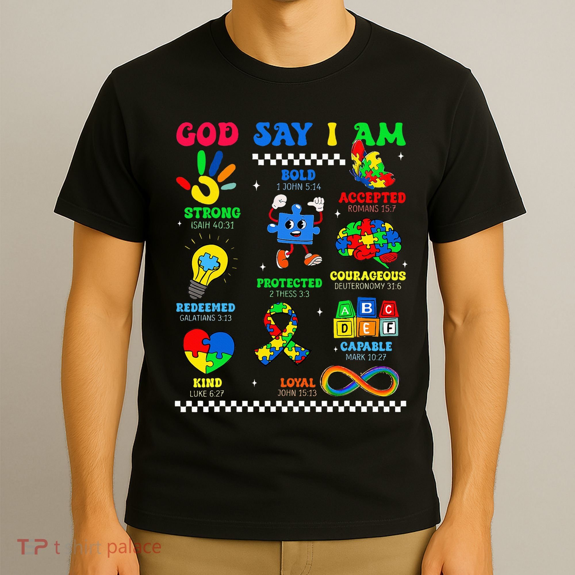 God Says I Am Be Kind Autism Awareness  T-Shirt