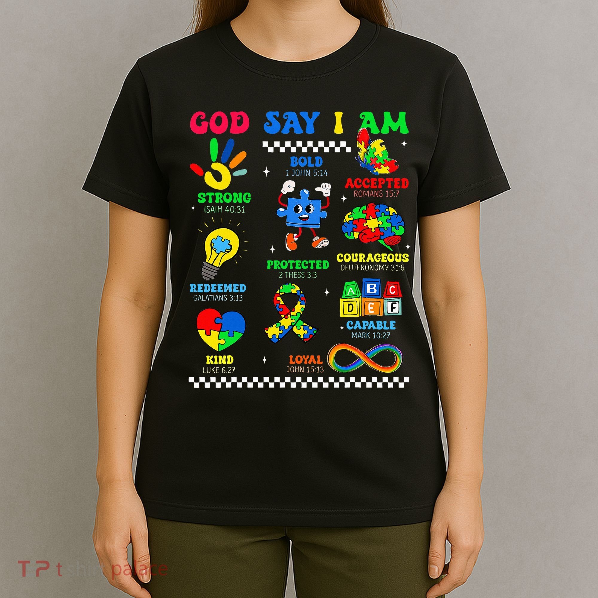 God Says I Am Be Kind Autism Awareness  T-Shirt