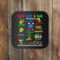 God Says I Am Be Kind Autism Awareness  Coaster thumb 0