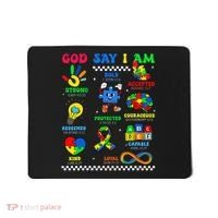 God Says I Am Be Kind Autism Awareness  Mousepad thumb 0