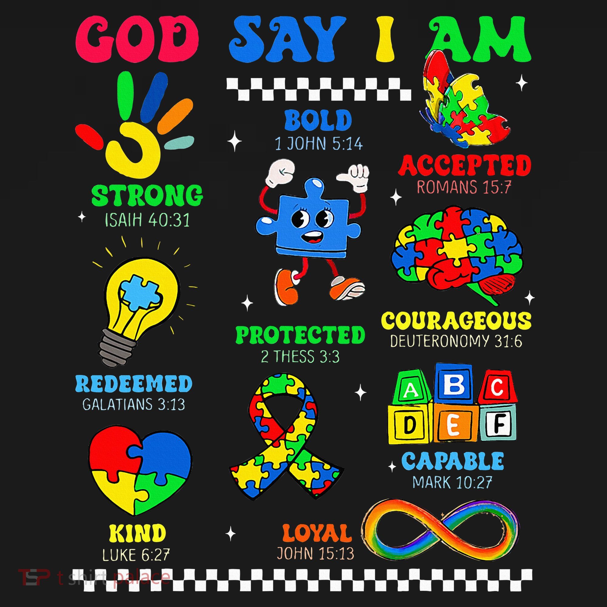 God Says I Am Be Kind Autism Awareness  Mousepad