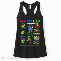 God Says I Am Be Kind Autism Awareness  Women's Tank Top thumb 0
