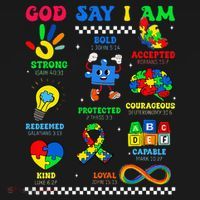 God Says I Am Be Kind Autism Awareness  Women's Tank Top thumb 5