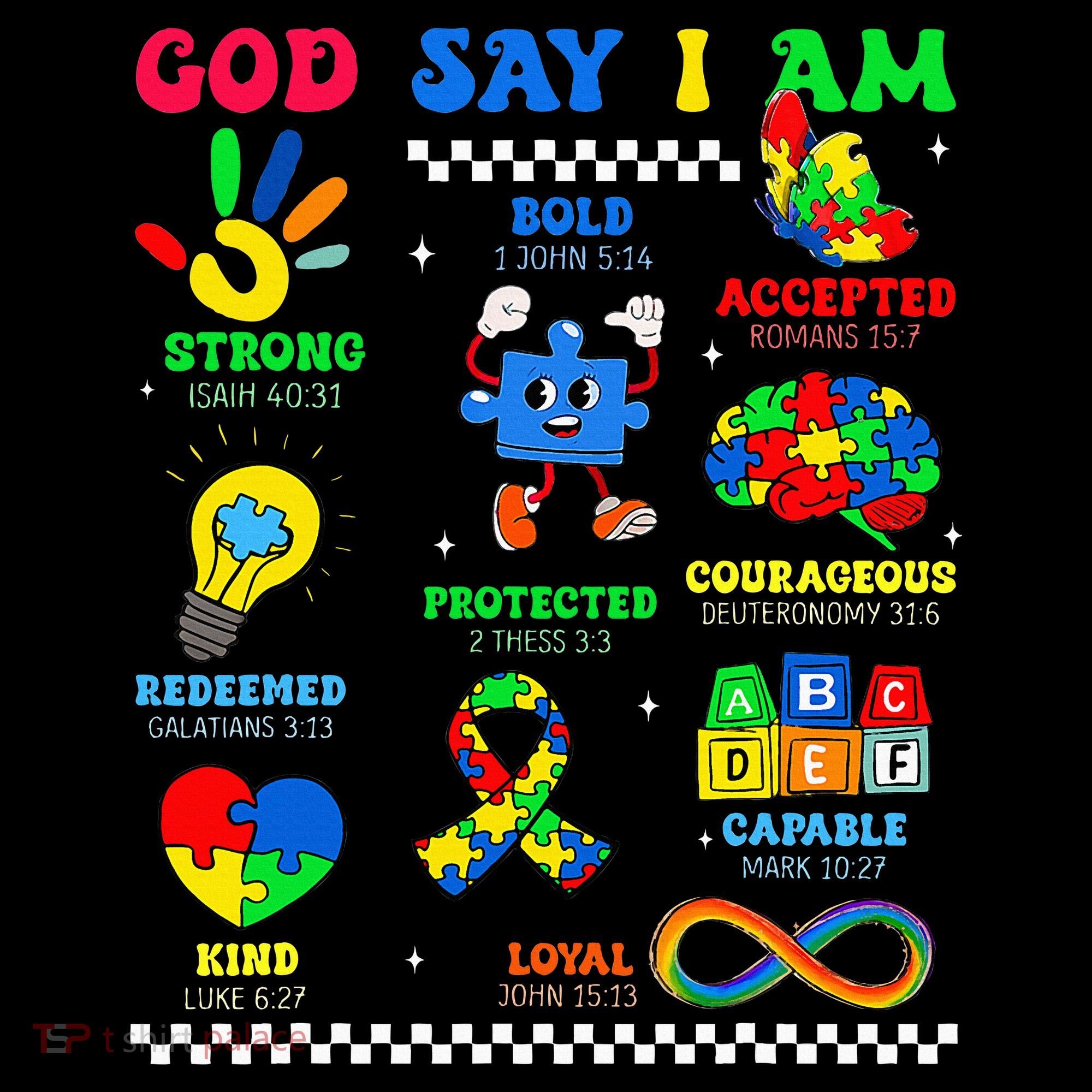 God Says I Am Be Kind Autism Awareness  Women's Tank Top