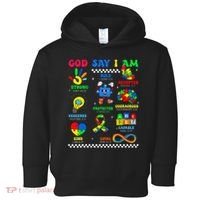 God Says I Am Be Kind Autism Awareness  Toddler Hoodie thumb 0