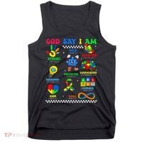 God Says I Am Be Kind Autism Awareness  Tank Top thumb 0