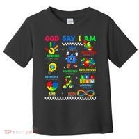 God Says I Am Be Kind Autism Awareness  Toddler T-Shirt thumb 0