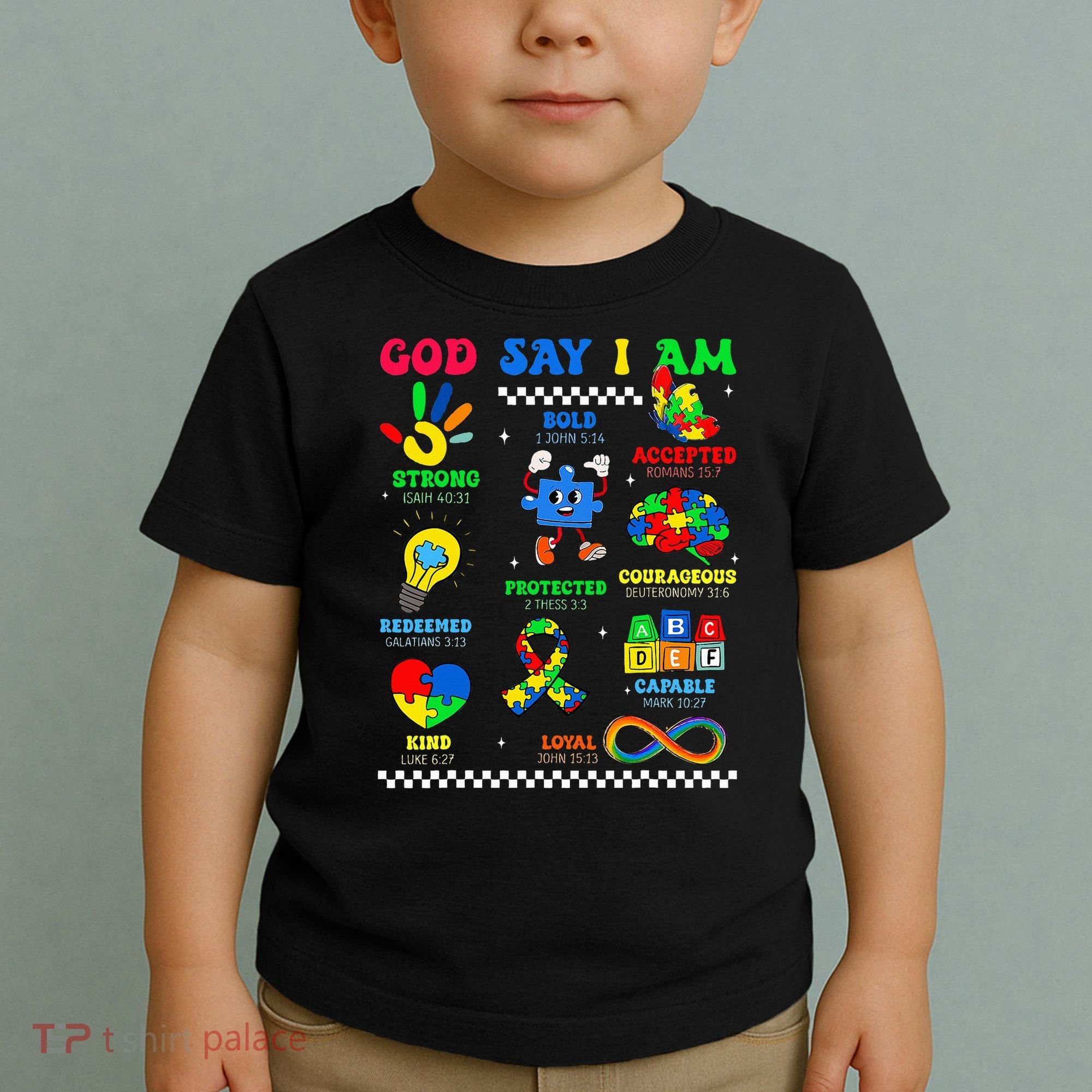 God Says I Am Be Kind Autism Awareness  Toddler T-Shirt