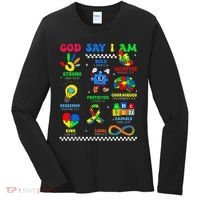 God Says I Am Be Kind Autism Awareness  Women's Long Sleeve Shirt thumb 0