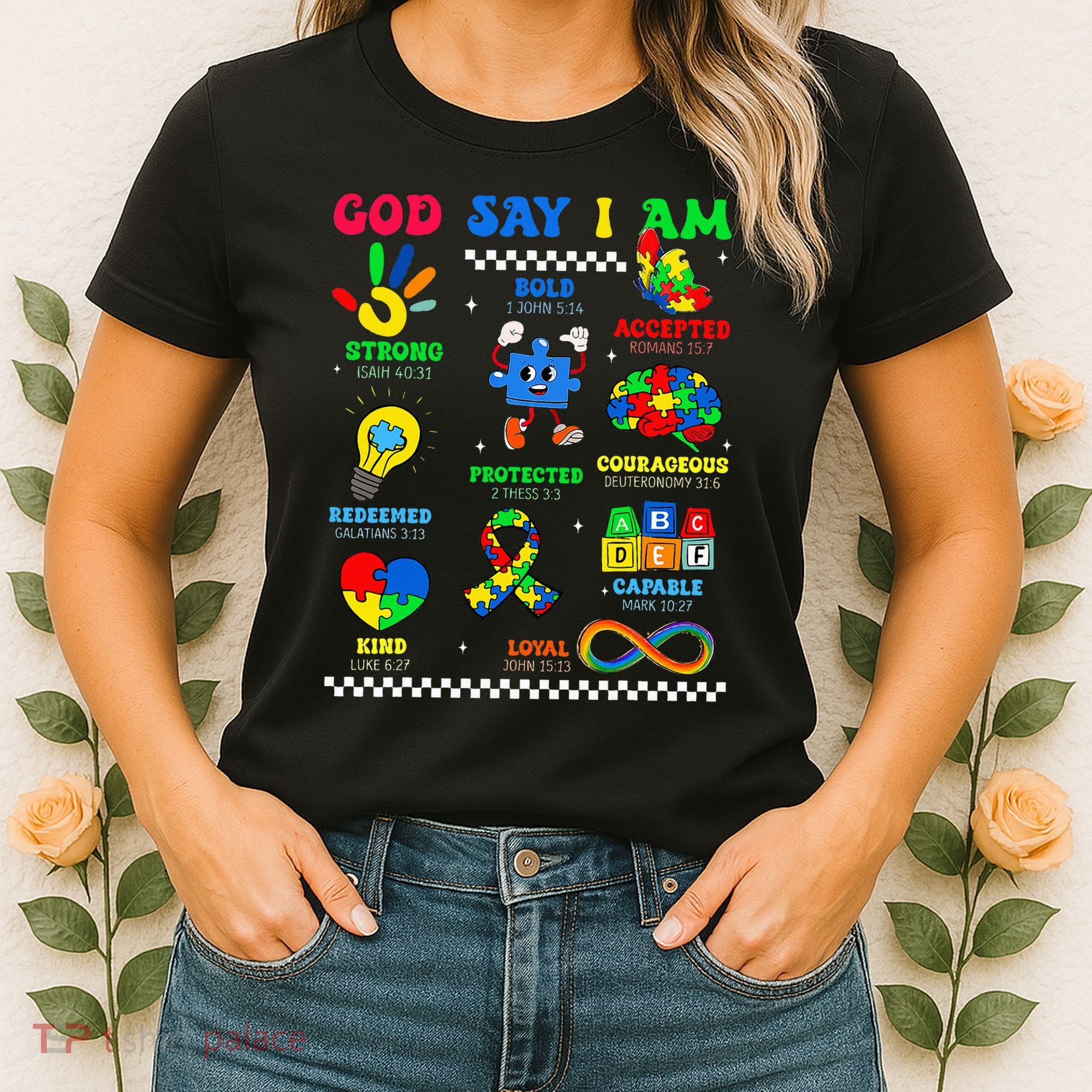 God Says I Am Be Kind Autism Awareness  Women's T-Shirt