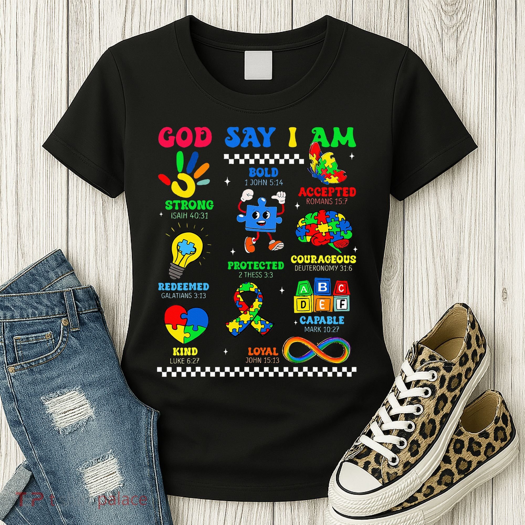 God Says I Am Be Kind Autism Awareness  Women's T-Shirt