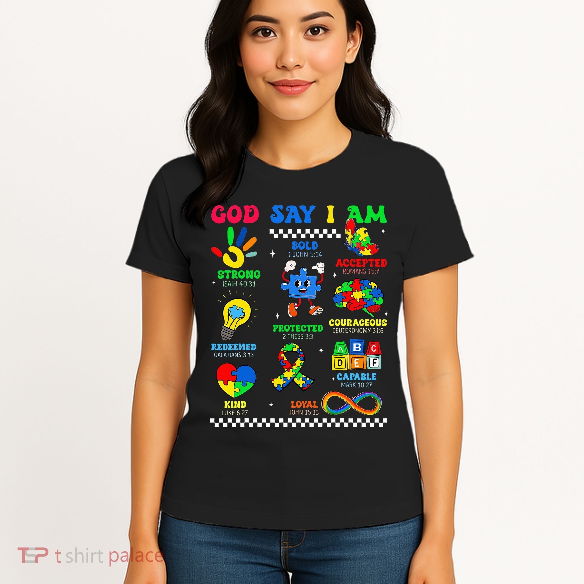 God Says I Am Be Kind Autism Awareness  Women's T-Shirt