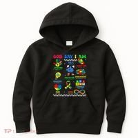God Says I Am Be Kind Autism Awareness  Kids Hoodie thumb 0